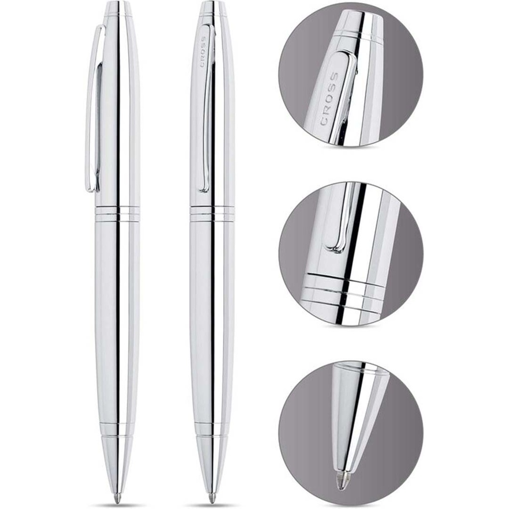 Thumbnail of Cross Calais polished chrome clip and finish details