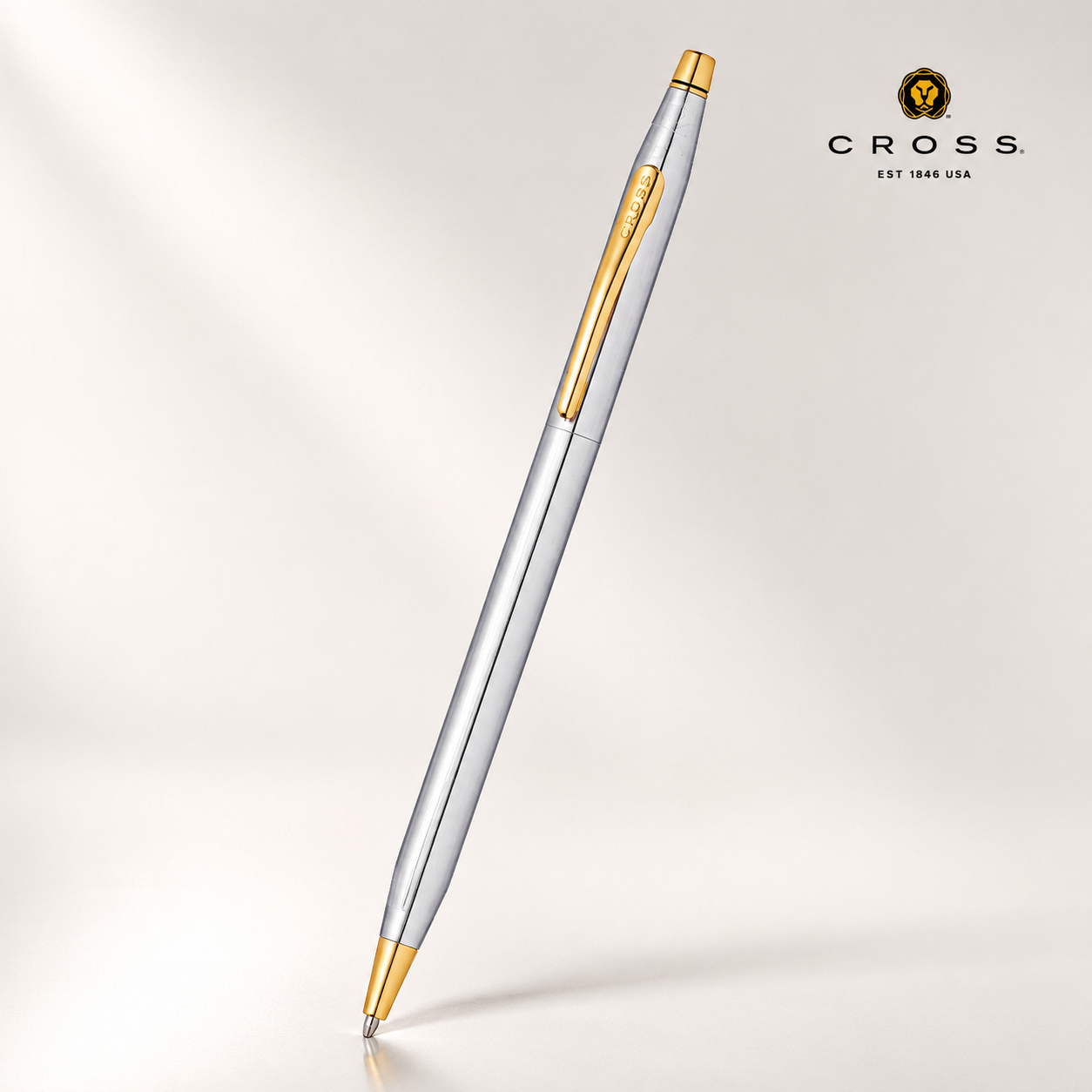 Cross Classic Century Medalist chrome and 23KT gold ballpoint pen UAE