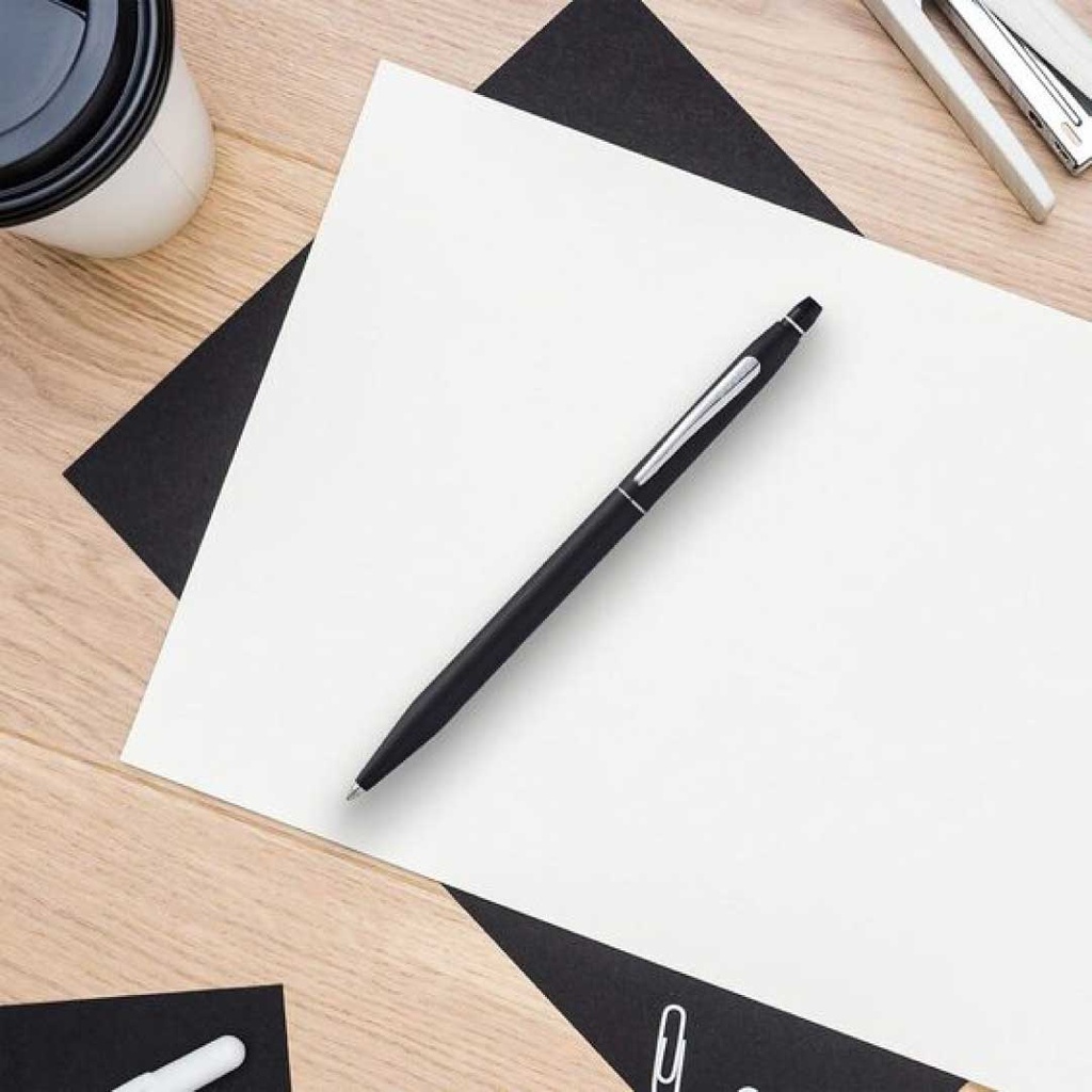 Cross Click Classic Black ballpoint pen on a modern office desk thumbnail