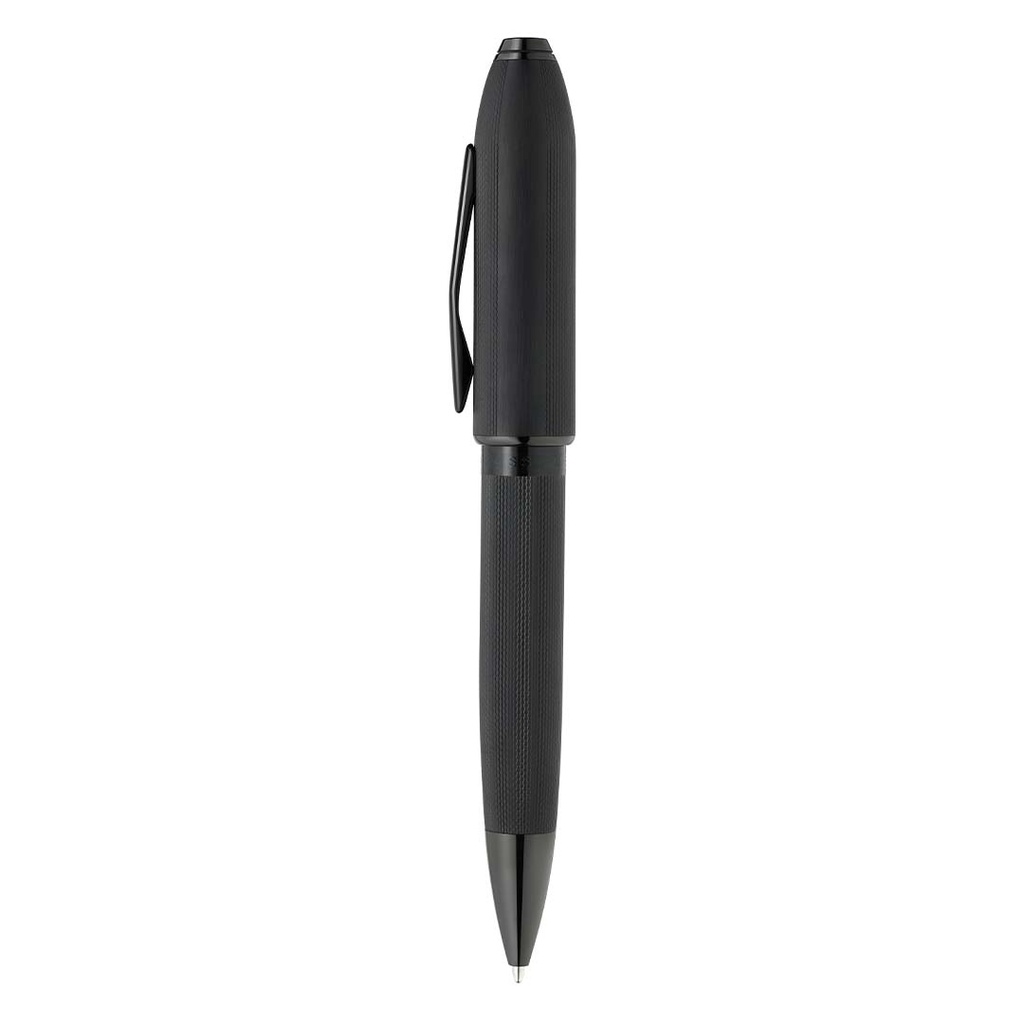 Cross Peerless black PVD ballpoint pen blue ink