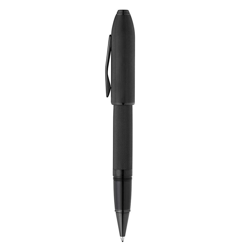 Cross Peerless black PVD rollerball pen with blue ink