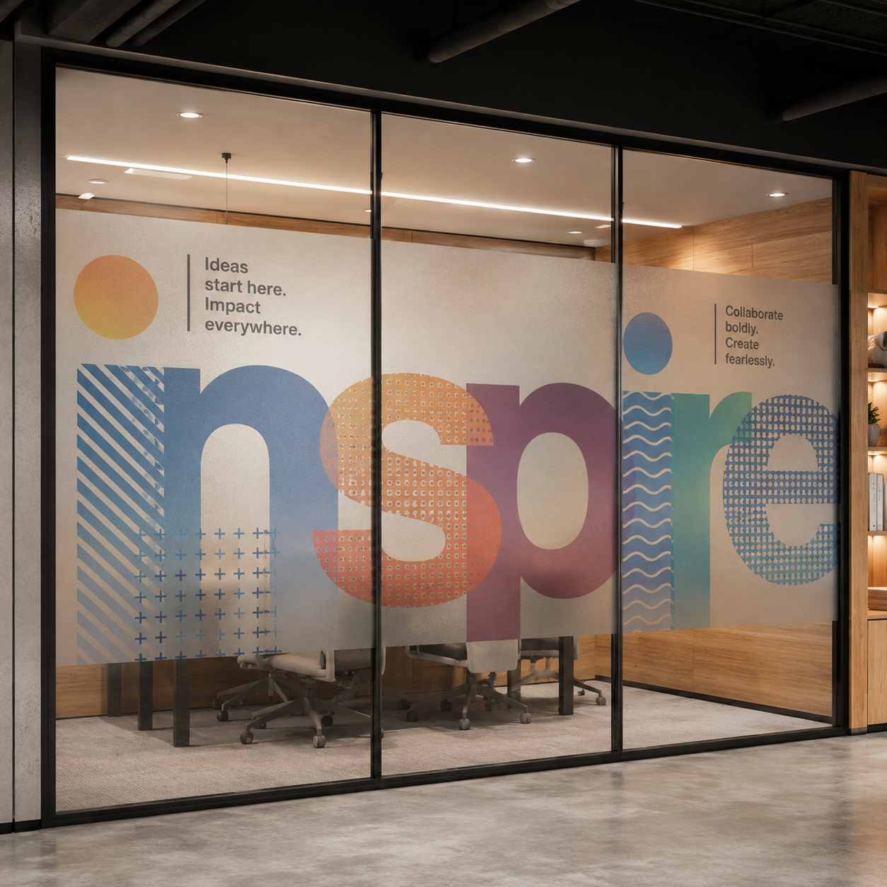 Printed frosted branding