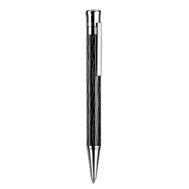 OTTO HUTT Wave Pattern Black Ballpoint Pen