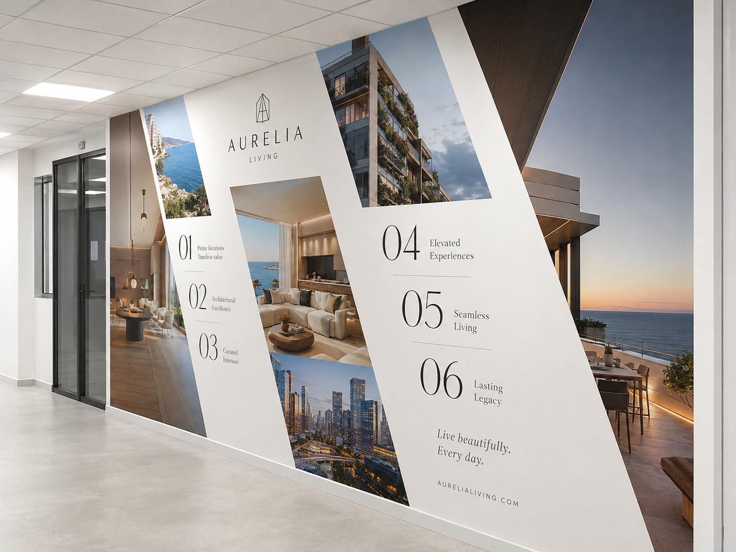 Reception Wall Vinyl Branding for offices in Dubai and Sharjah