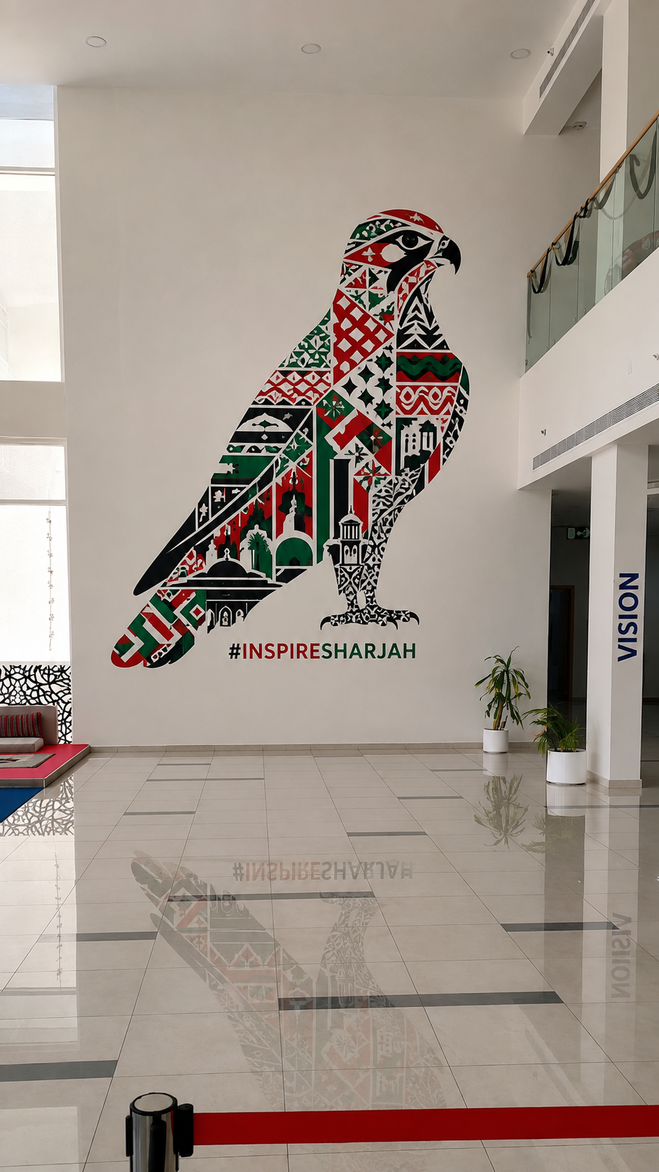 Company values wall branding