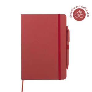 ABULA – eco-neutral A5 Hard Cover Notebook & Pen Set – Cherry Paper — related custom branded product in UAE