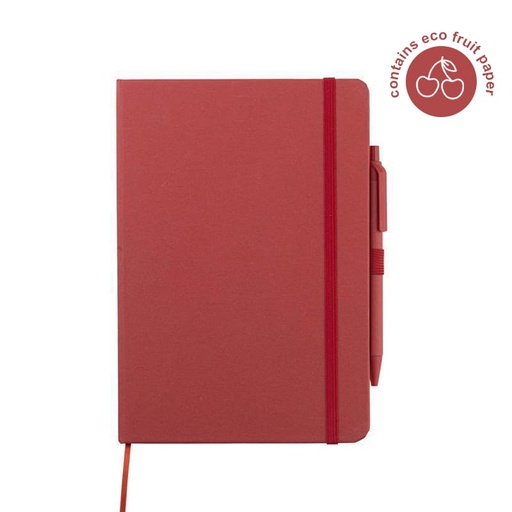 ABULA - eco-neutral A5 Hard Cover Notebook & Pen Set - Cherry Paper — product photo 1