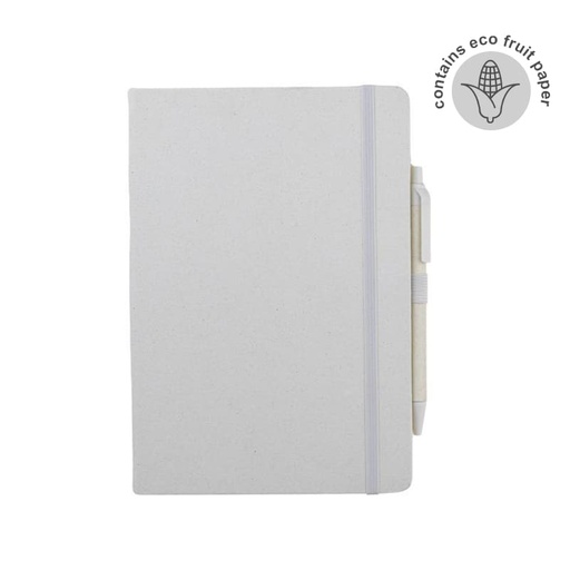 ABULA - eco-neutral A5 Hard Cover Notebook & Pen Set - Corn Paper — product photo 1