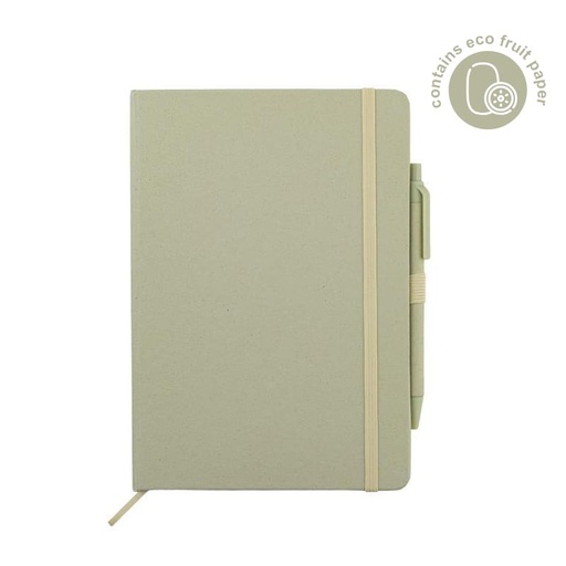 ABULA - eco-neutral A5 Hard Cover Notebook & Pen Set - Kiwi Paper — product photo 1