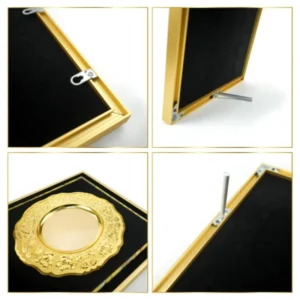 Aluminum Award Plaque A3 Size with Stand & Gold Plate in Presentation Box — related custom branded product in UAE