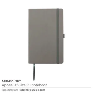 Appeel A5 PU Notebooks with Elastic Band Pen Loop Bookmark — related custom branded product in UAE