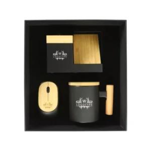 Bamboo Gift Sets in Black Cardboard Box GS-025 — related custom branded product in UAE