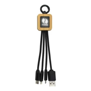 Bamboo Light Up Logo Multi-Charging Cables Type C — related custom branded product in UAE