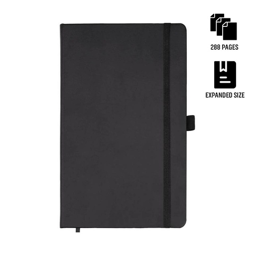BARON - Santhome Expanded A5 Hard Cover Notebook - Black — product photo 1