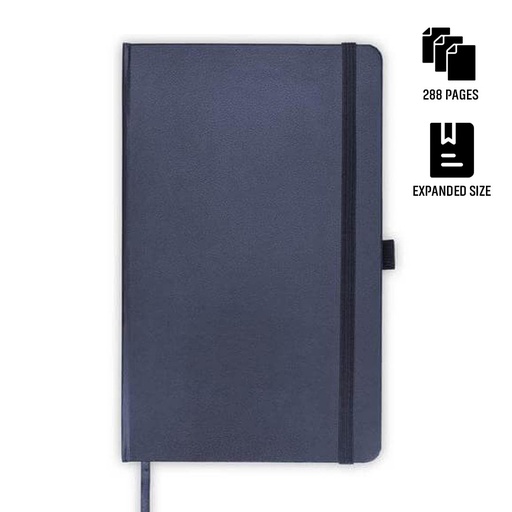 BARON - Santhome Expanded A5 Hard Cover Notebook - Navy Blue — product photo 1