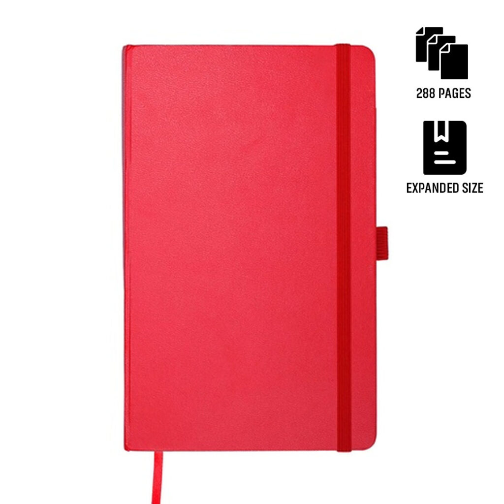 BARON - Santhome Expanded A5 Hard Cover Notebook - Red — product photo 1