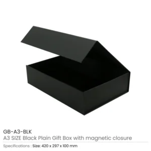 Black Plain Gift Box A3 Size with Magnetic Closure — related custom branded product in UAE