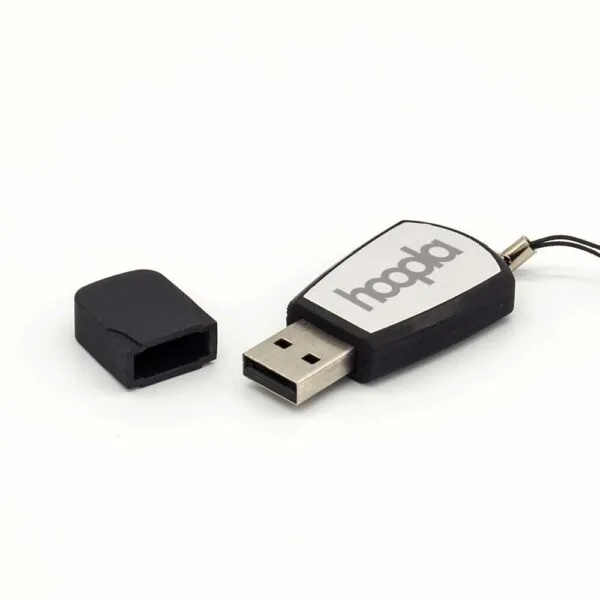 Black Rubberized USB Flash — product photo 1