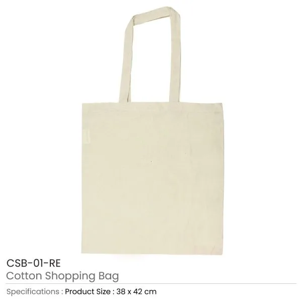 Cotton Shopping Bags with Long Handles 145 GSM — product photo 1