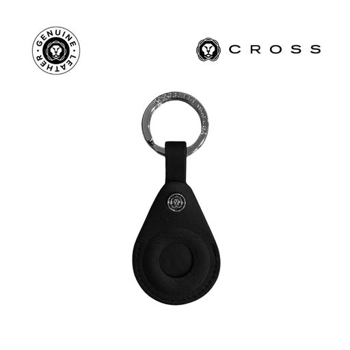 CROSS Leather Airtag Key Ring - Black — product photo 1