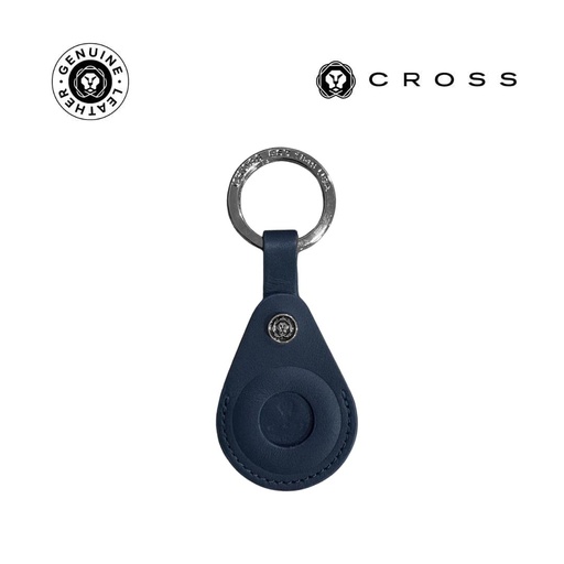 CROSS Leather Airtag Key Ring - Blue — product photo 1