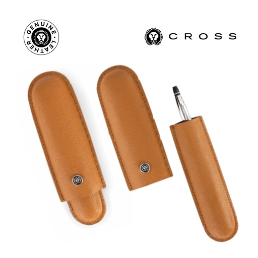 CROSS Leather Single Pen Case - Mocha — product photo 1