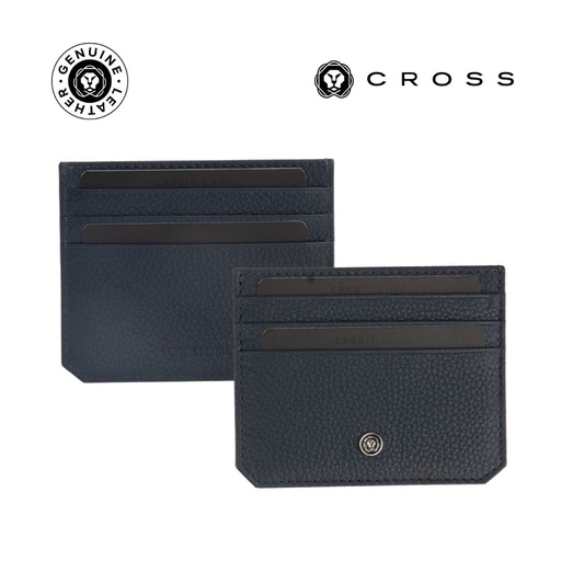 CROSS Pebble Leather 6CC Cardholder - Navy Blue — product photo 1