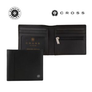 CROSS Pebble Leather 6CC Classic Fold Wallet with 6CC Cardholder – Black — related custom branded product in UAE