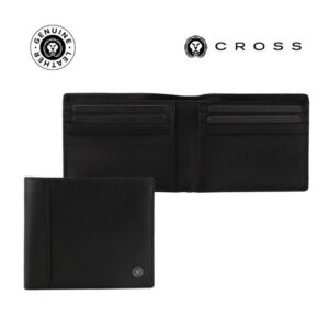 CROSS Pebble Leather 8CC Classic Fold Wallet – Black — related custom branded product in UAE