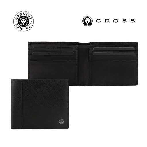CROSS Pebble Leather 8CC Classic Fold Wallet - Black — product photo 1