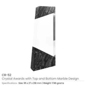 Crystal Awards Top & Bottom Marble Design with Gift Box — related custom branded product in UAE
