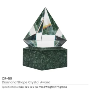 Diamond Shaped Crystal Awards with Marble Base — related custom branded product in UAE