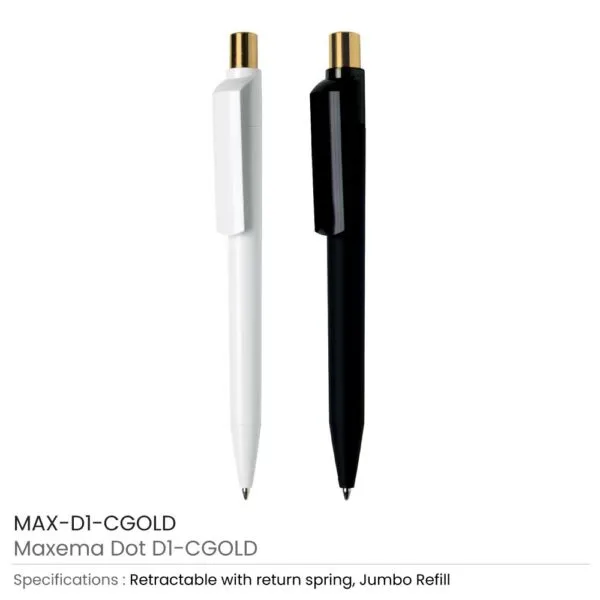 Dot Pens with Gold Push Button — product photo 1