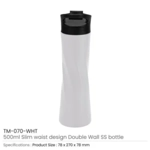 Double Wall SS Bottles Slim Waist Design Flip top Lid 500ml — related custom branded product in UAE
