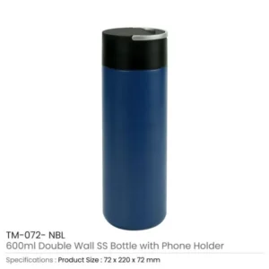 Double Wall SS Bottles, Twist-off Lid with Phone Holder 600ml — related custom branded product in UAE