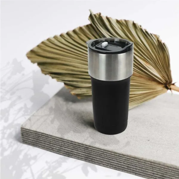 Double Wall SS Tumblers with Slide-Lock PP Lid 591ml — product photo 1