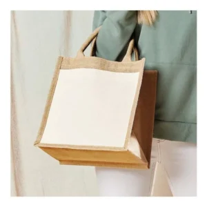 Eco-Friendly Jute Bags with Front Cotton Pocket & Button Closure — related custom branded product in UAE