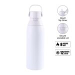 EVORA - Hans Larsen Double Wall Stainless Steel Vacuum Bottle 750ml - White