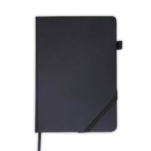 FAROE – Santhome A5 PU Hard Cover Notebook with Pen Loop – Black — related custom branded product in UAE
