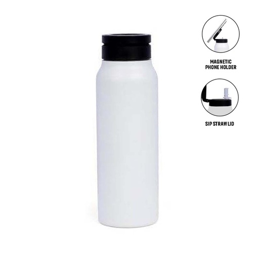 FERRO - Giftology Magnetic Phone Holder Water Bottle 760ml - White — product photo 1