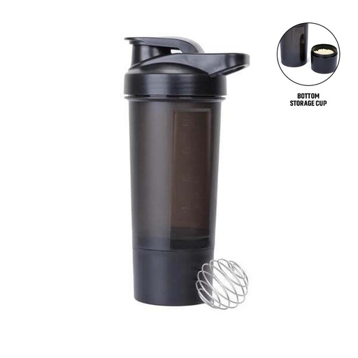 FINIQ - Giftology Protein Shaker Water Bottle with Cup - Black — product photo 1