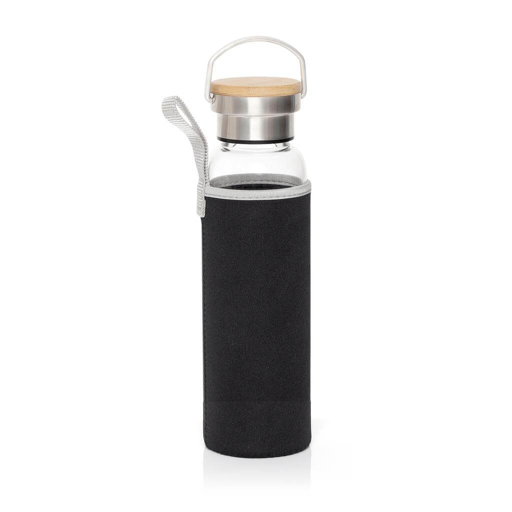 FLOHA - Hans Larsen Borosilicate Glass Bottle with Neo Sleeve - Black — product photo 1