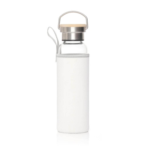 FLOHA - Hans Larsen Borosilicate Glass Bottle with Neo Sleeve - White — product photo 1