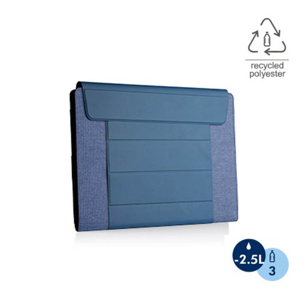 FULDA - CHANGE Collection RPET Laptop Case & Workstation - Navy Blue — product photo 1