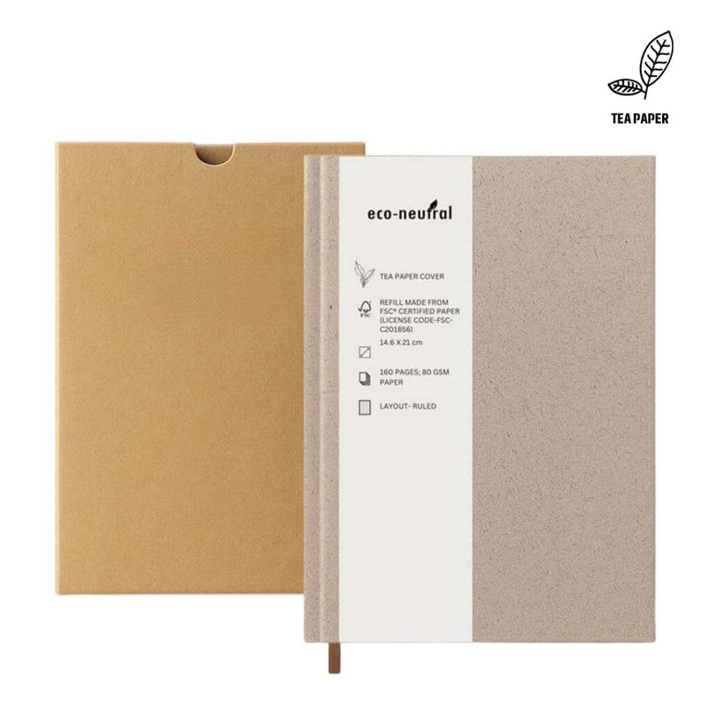 KEILA - eco-neutral TEA Cover A5 Notebook — product photo 1