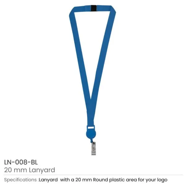 Lanyard with Reel Badge and Safety Lock — product photo 1