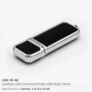 Leather with Chrome Finish USB — related custom branded product in UAE