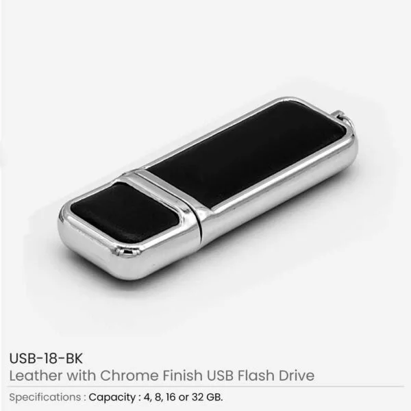Leather with Chrome Finish USB — product photo 1