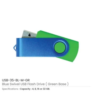Matt Blue Swivel USB Flash Drives — related custom branded product in UAE