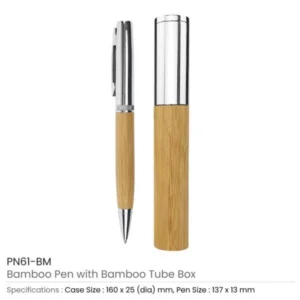 Metal and Bamboo Pens with Tube Box — related custom branded product in UAE
